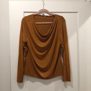 Burnt Orange Long-sleeve Knit Top